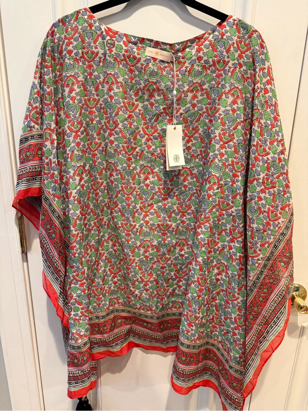 Brand New Tory Burch Multi-Color Floral Print Cover Up/Blouse